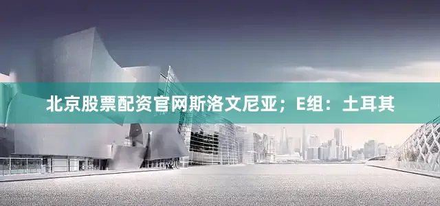 北京股票配资官网斯洛文尼亚；E组：土耳其